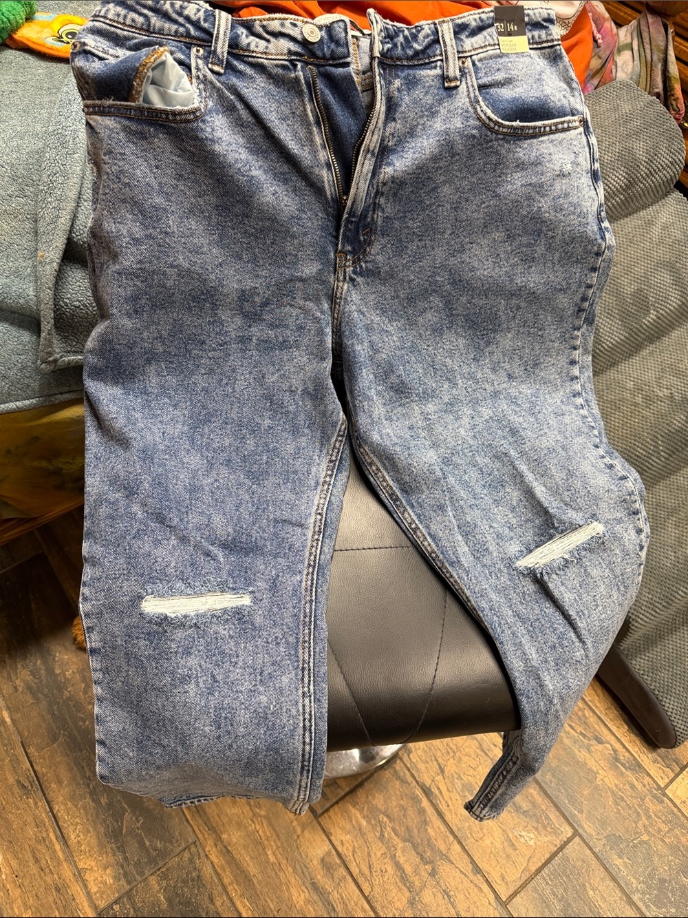 Abercrombie & Fitch High-Rise Washed Blue Women's Jeans